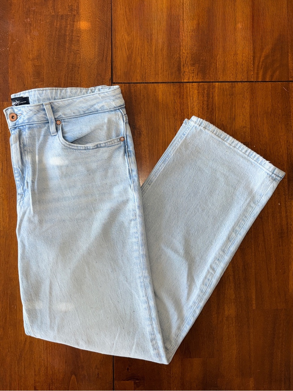 Edgely by Maurices Sparkle High Rise Relaxed Straight Jeans